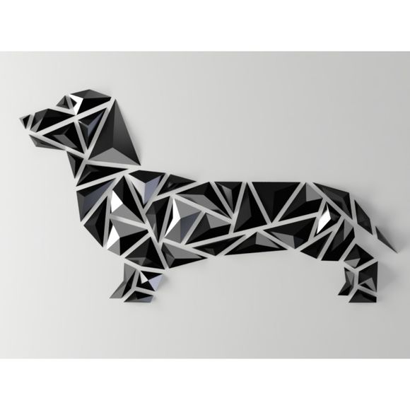 DGEmily Geometric Dachshund Wall Art | Large-Scale | Custom Sizes!! - Picture 1 of 5